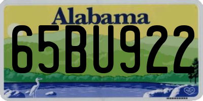 AL license plate 65BU922