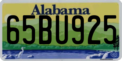 AL license plate 65BU925