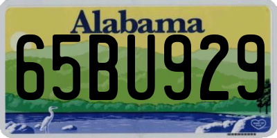 AL license plate 65BU929