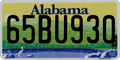 AL license plate 65BU930