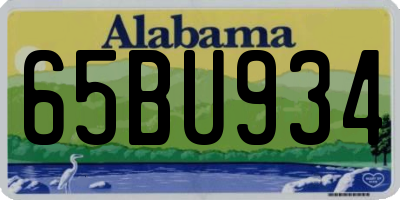 AL license plate 65BU934