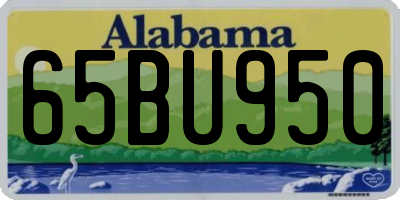 AL license plate 65BU950