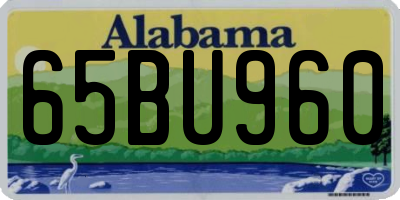 AL license plate 65BU960