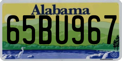 AL license plate 65BU967