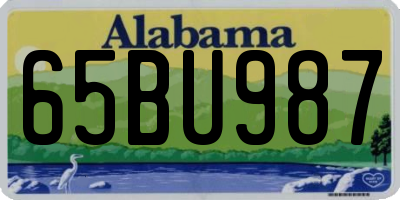 AL license plate 65BU987