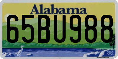 AL license plate 65BU988