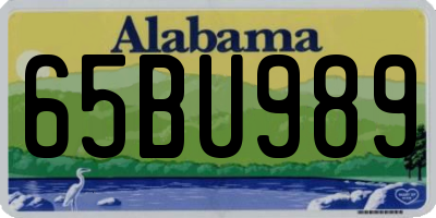 AL license plate 65BU989