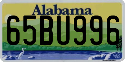 AL license plate 65BU996