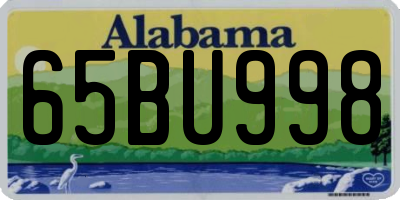 AL license plate 65BU998