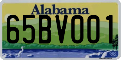 AL license plate 65BV001