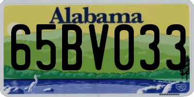 AL license plate 65BV033