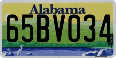 AL license plate 65BV034