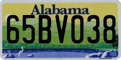AL license plate 65BV038