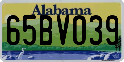 AL license plate 65BV039