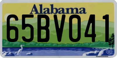 AL license plate 65BV041