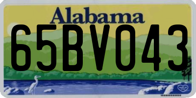 AL license plate 65BV043