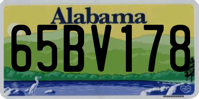 AL license plate 65BV178