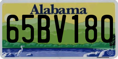 AL license plate 65BV180