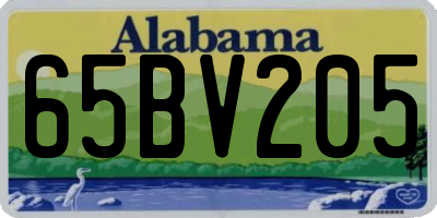 AL license plate 65BV205