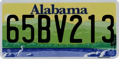 AL license plate 65BV213