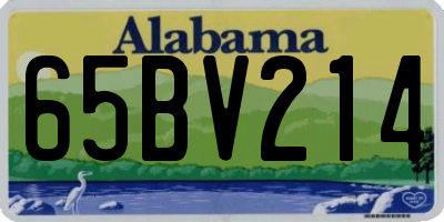 AL license plate 65BV214