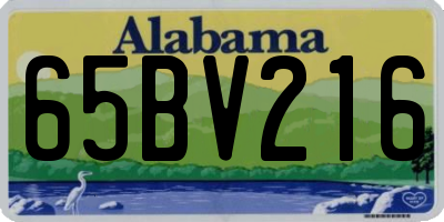 AL license plate 65BV216