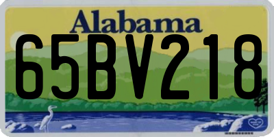 AL license plate 65BV218