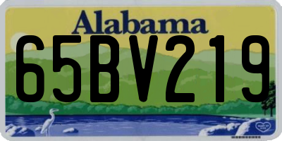 AL license plate 65BV219