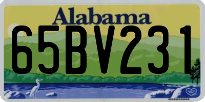 AL license plate 65BV231