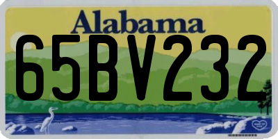 AL license plate 65BV232