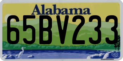 AL license plate 65BV233