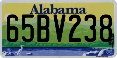 AL license plate 65BV238