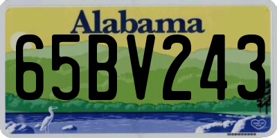 AL license plate 65BV243