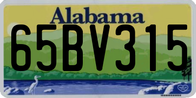 AL license plate 65BV315