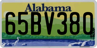 AL license plate 65BV380