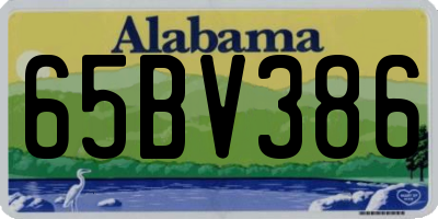 AL license plate 65BV386