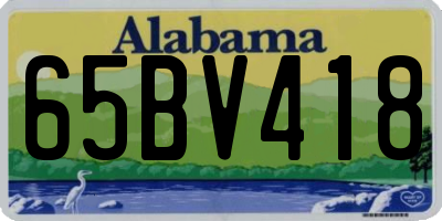 AL license plate 65BV418