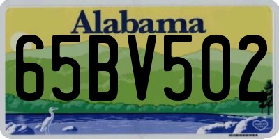 AL license plate 65BV502