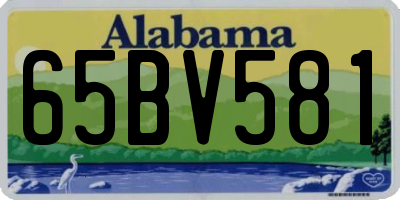 AL license plate 65BV581
