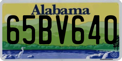 AL license plate 65BV640