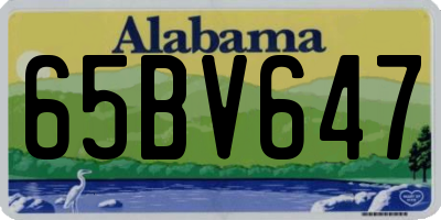 AL license plate 65BV647