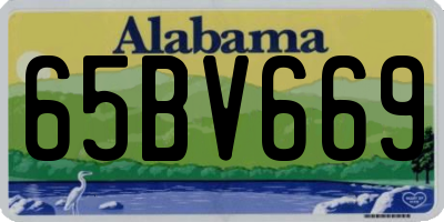 AL license plate 65BV669