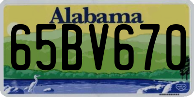 AL license plate 65BV670