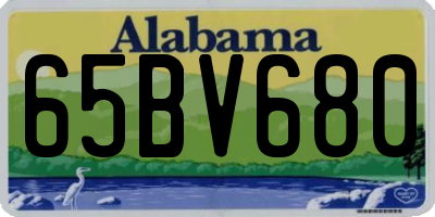 AL license plate 65BV680