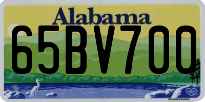AL license plate 65BV700