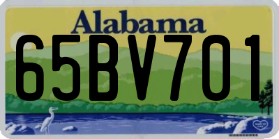 AL license plate 65BV701