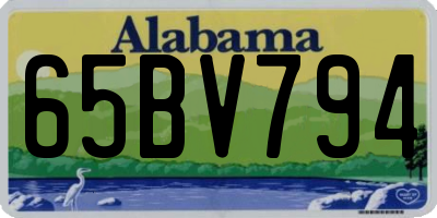 AL license plate 65BV794