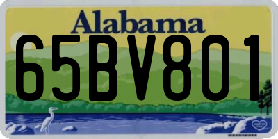 AL license plate 65BV801