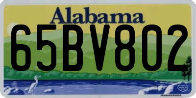 AL license plate 65BV802