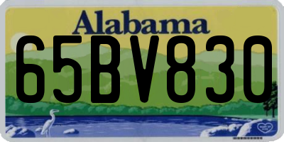 AL license plate 65BV830
